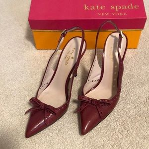 Kate Spade Slingback Bow Heels
